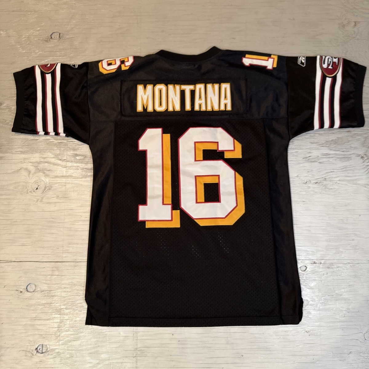 Reebok - 未使用 Reebok NFL 49ers JOE MONTANA ユニフォーム Vintage Joe Montana 49ers Jersey: Reebok NFL Throwback