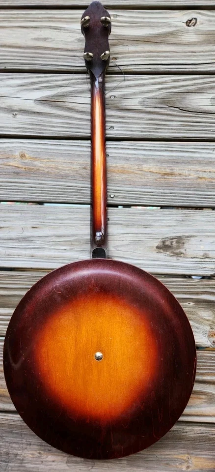 Vintage 1920s May Bell Tenor Banjo / Extras with Case - Image 3 of 4