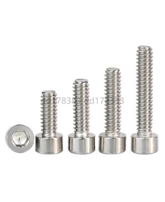 304 Stainless Steel Allen Hex Socket Bolts Cap Head Screw 2# 4# 6# 8# 10# 1/4