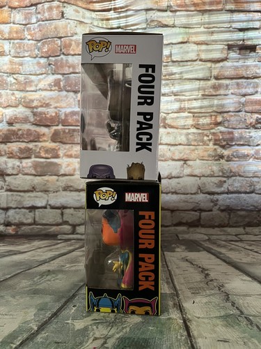 Funko Pop! Marvel Avengers And Marvel Black Light 4 Pack Bundle Fast Shipping - Picture 4 of 8