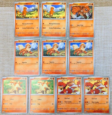 Pokemon TCG Scarlet & Violet 151 Lot Of Common Fire Type Cards Charmander Vulpix | eBay Pokemon TCG Scarlet & Violet 151 Lot Of Common Fire Type Cards Charmander Vulpix | eBay