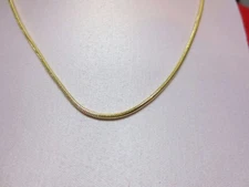 14 KT GOLD PLATED 1.6MM SNAKE CHAIN - USA SELLER-SIZES 7 TO 30 INCHES
