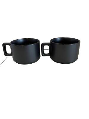 STARBUCKS Reserve Roastery CHICAGO 10 oz Black Mug Set of 2 New In