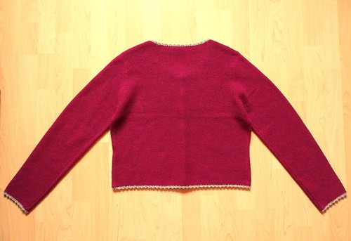 Hammerschmid Strickjacke NEU Gr. L himbeerfarben Reine Wolle Trachten Damen - Bild 7 von 7