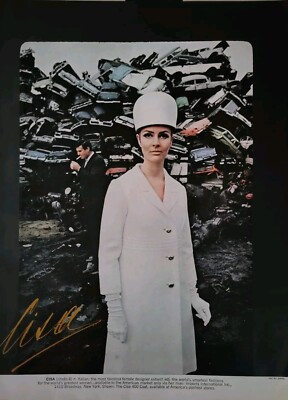 1967 womens white designer Cisa 400 coat hat gloves fashion vintage ad 