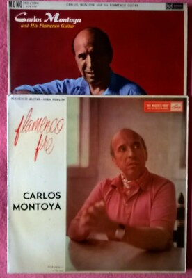 CARLOS MONTOYA Flamenco Guitar 1961 RD-27246 + Flamenco Fire 1957 CLP 1177 LPs
