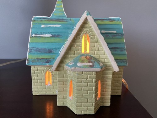 Rare Dept 56 Snow Village New Stone Church 5083-0 (1982) - Picture 2 of 6