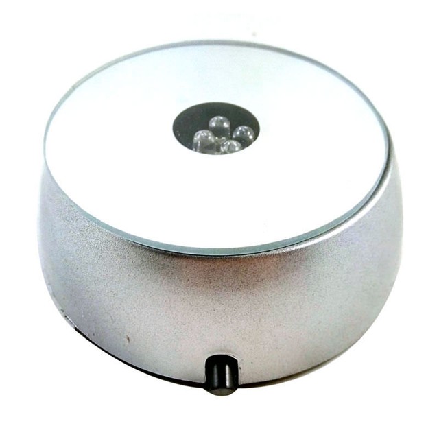 LED Crystal Display Base - Color Changing Light Stand For Glass Figurines & Ornaments