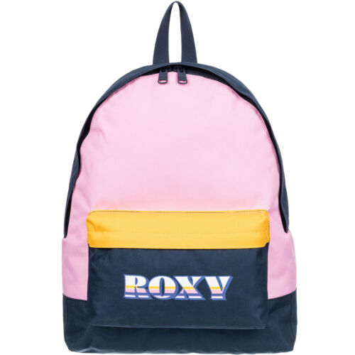 Roxy Womens Sugar Baby Logo Adjustable Strap Travel Backpack Bag - Mood Indigo - Picture 1 of 4