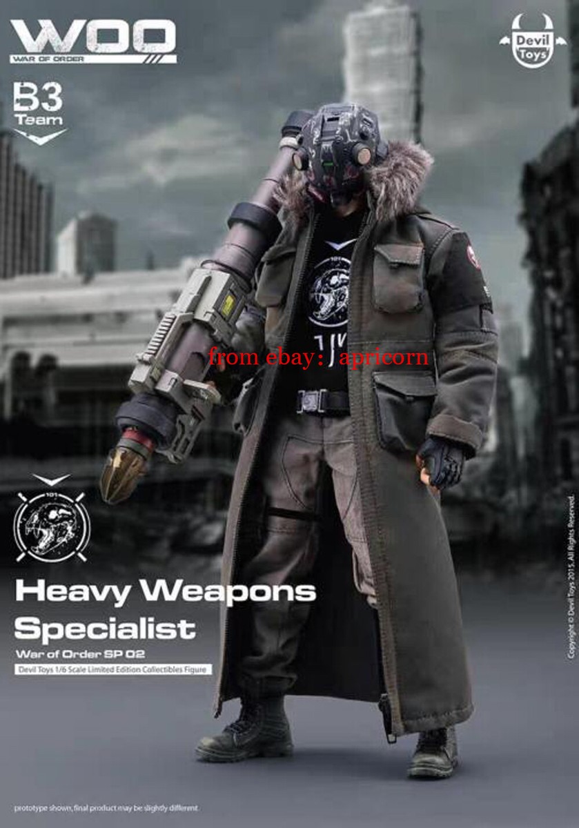 Devil Toys Woo Heavy Weapons Specialist 1/6 Action Figure Model