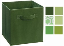ClosetMaid Cubeicals Green Fabric Drawer Foldable Storage Cube Box