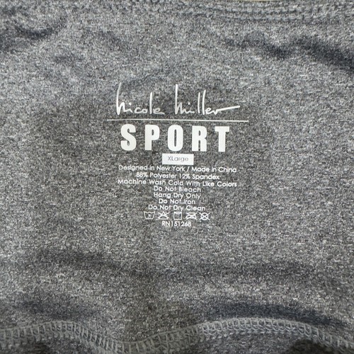 Leggings Nicole Miller Donna XL Capri Grigio Yoga Vita Larga Abbigliamento Attivo - Foto 6 di 14