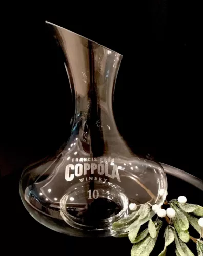 Limited Edition FRANCIS FORD COPPOLA Winery Hand Blown Decanter ~ EXCELLENT!