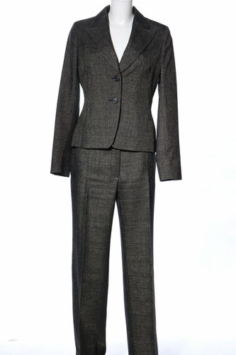 MAX MARA Tailleur pantalone grigio chiaro motivo a quadri stile  professionale | eBay