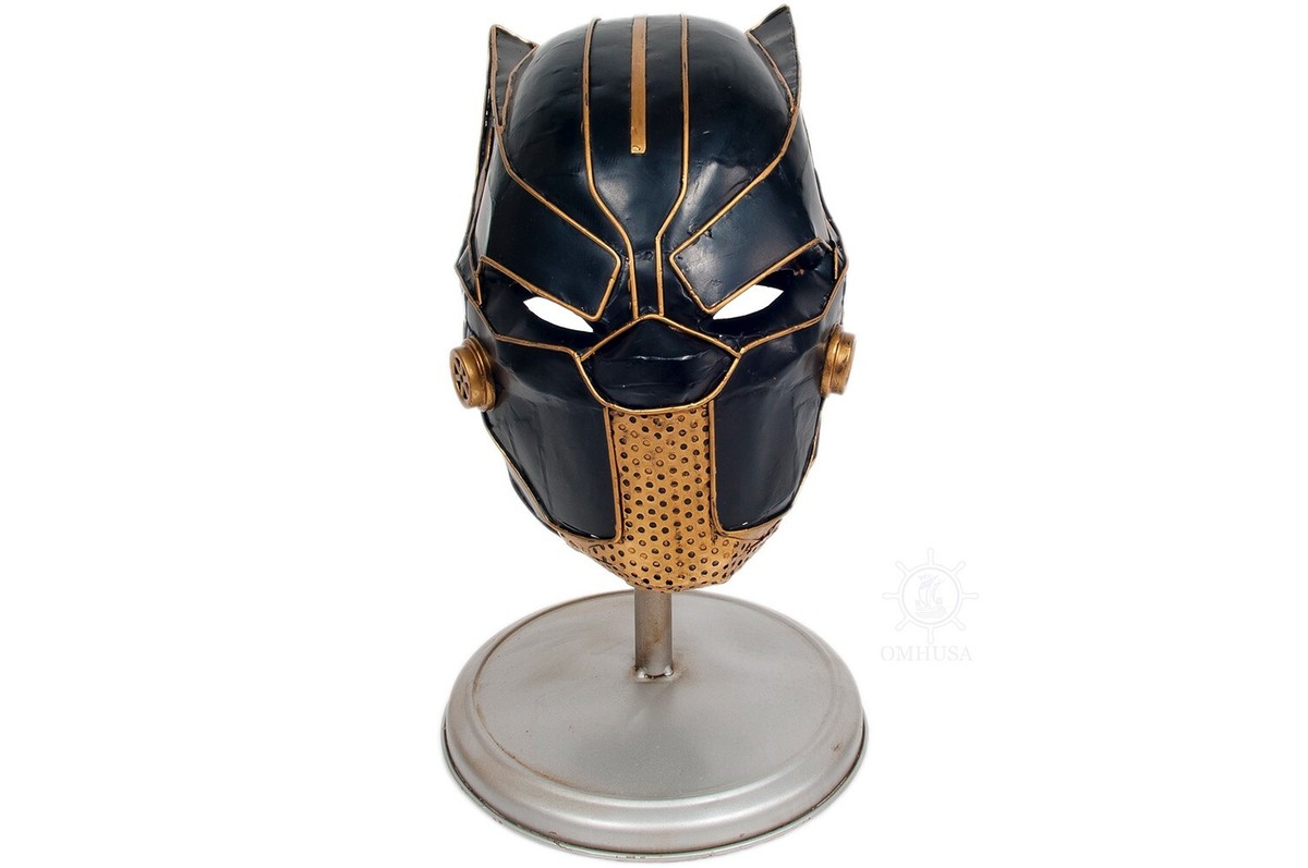 Black Panther 2018 Helmet | Handcrafted Black Panther Iron Mask W