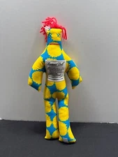 Dammit Doll Stress Flawed Relief Plush With Red Hair & Yellow/Blue Pattern 12" P