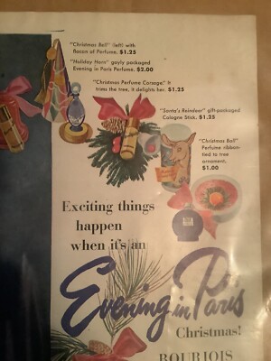 Vintage Advertising Poster for  Bourjois- Evening in Paris