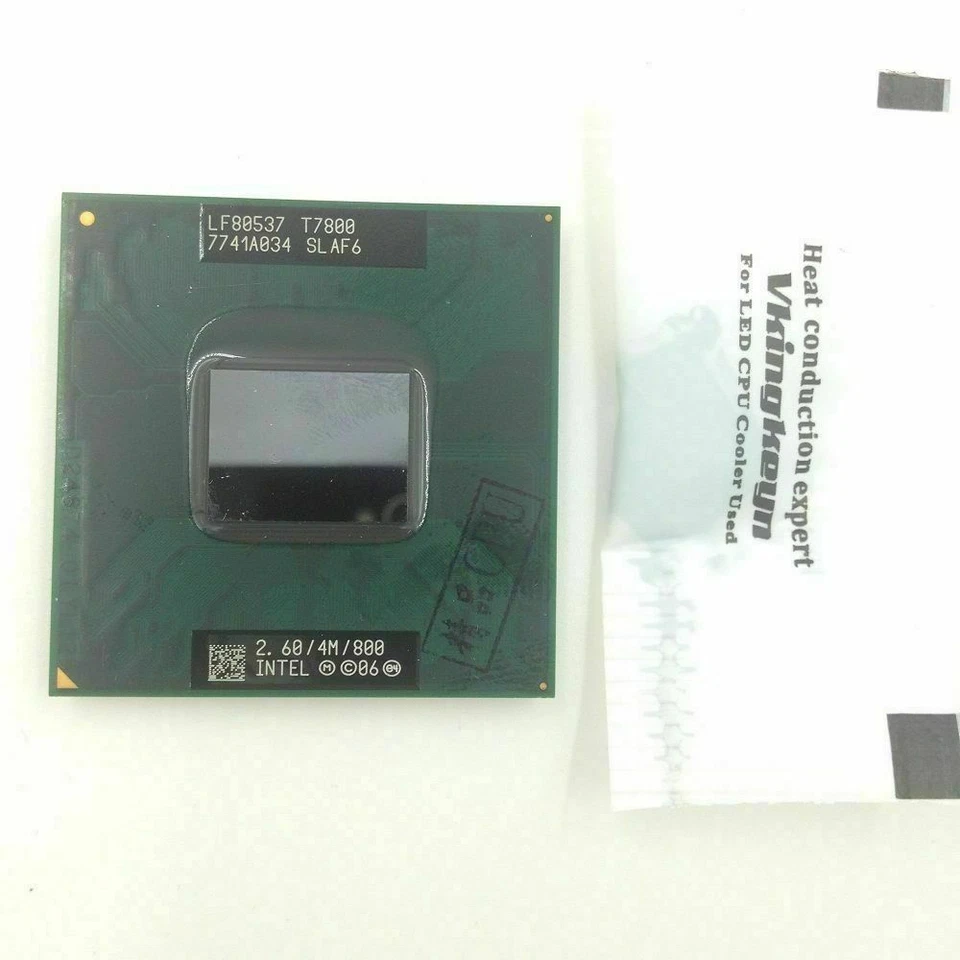 Intel Core 2 Duo T7800 SLAF6 2.6GHz 4MB Dual-core Mobile CPU Processor Socket P - Image 2 of 2