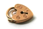 Kaedesigns New Small 11.5mm 9ct 9k Rose Gold Screw Heart Pendant Padlock