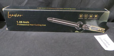 Lanvier 1.25" Clipped Curling Iron Extra Long Tourmaline Ceramic Barrel LE-CI001