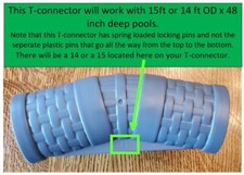 Bestway / Coleman Plastic T-Connector for 14' or 15' OD pool 42" or 48" deep