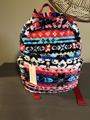 VERA BRADLEY FLEECE SMALL VERA BACKPACK BAG NORDIC STRIPE  display picture 1