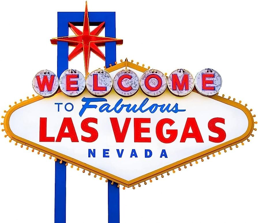 *限定* Welcome To Fabulous Las Vegas Cow Las Vegas Souvenirs Light Up Welcome Sign Cow Parade