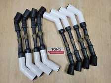 Ton's 9" 10mm Ceramic Titanium Sleeved Spark Plug Wire Set Chevy LS LT LSX LS3
