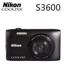 Nikon COOLPIX S3600 20.1MP 8x Optical Zoom Compact Digital Camera Black Color