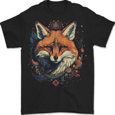 Fantasy Kitsune Japanese Folklore Fox Herren T-Shirt 100% Baumwolle