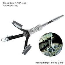 1-1/8in Car Engine Brake Cylinder Hone 0.75-2.5in 3 Stones 220 Grit Honing Tool