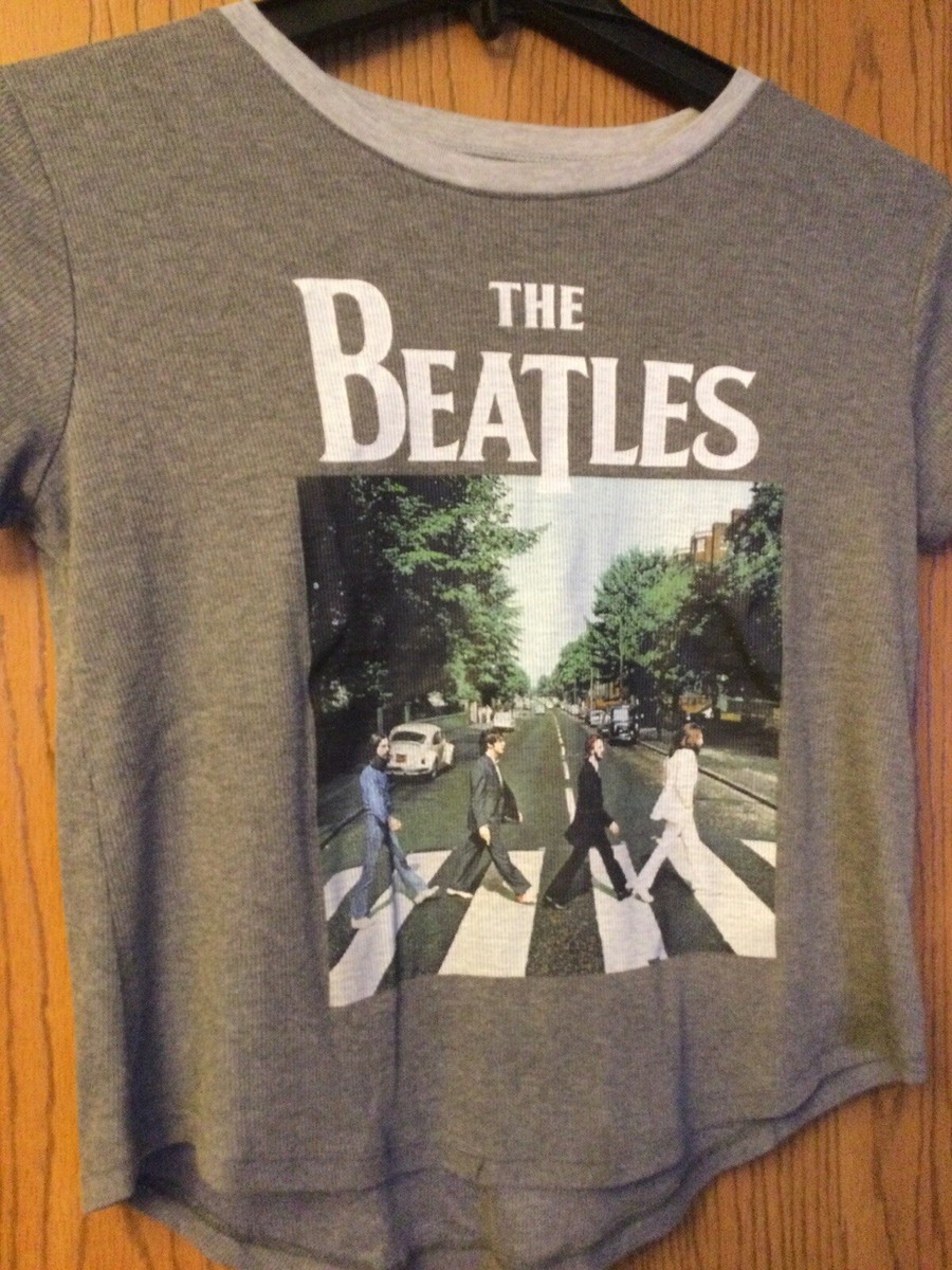 The Beatles- 2017 Gray Shirt Ladies Cropped L Plus) Arizona  Jean
