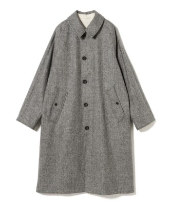 Recycled Wool INVERTERE MALLALIEUS WOOL HERRINGBONE DUFFEL COAT