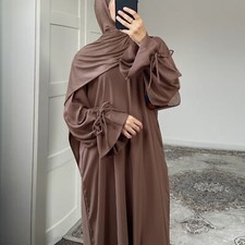 Abaya Muslim Women Kaftan Long Dress Dubai Turkey Islamic Party Gown Loose Robe