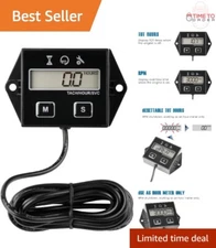 Digital Hour Meter Tachometer Maintenance Reminder for Lawn Mower Tractor