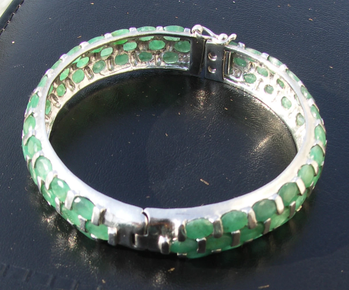 New huge Custom genuine silver over 35 carat natural Emerald