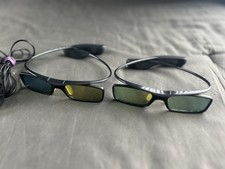 Samsung SSG-3700 Active 3D Rechargeable Glasses Black 2 Pairs w/ USB Cable