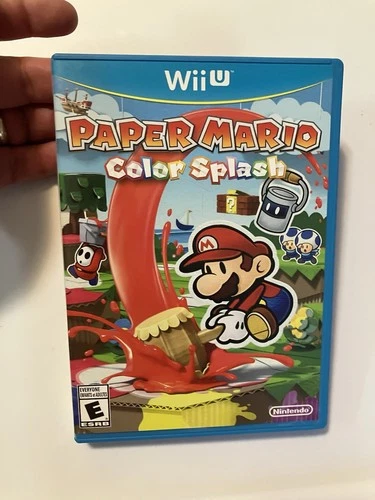Paper Mario Color Splash (Nintendo Wii U, 2016) Game Case Manual - Tested