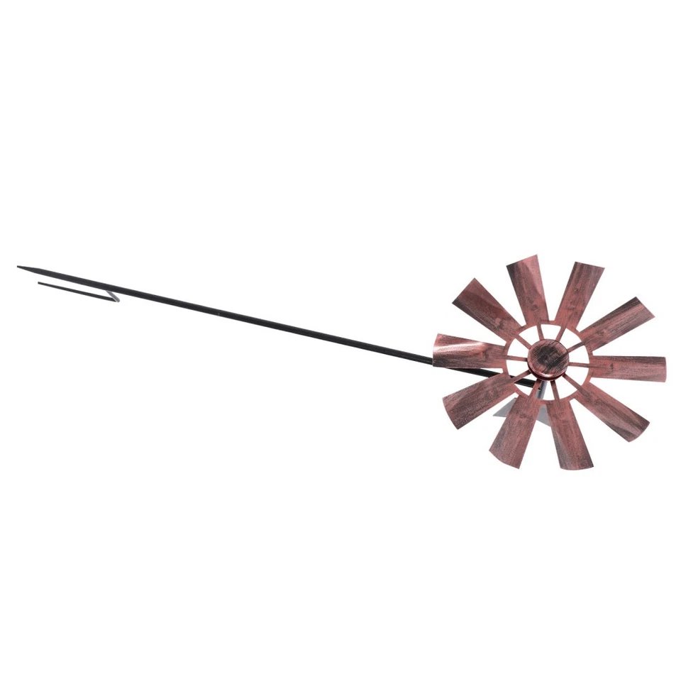 Rasen Pinwheel Deko Eisen Kunst Rotator Windmühle Steckbar Garten Deko - Bild 2 von 4