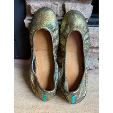 TIEKS by Gavrieli Starstruck Metallic Gold Flecks Multicolor Ballet Flats Size 8