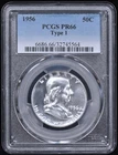 1956 Type 1 Proof Franklin Half Dollar 50c PCGS PR66