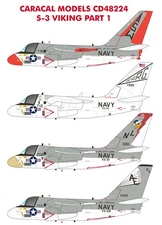 Caracal Decals 1/48 CD48224 - US Navy S-3 Viking Part 1 for Esci/AMT/ERTL
