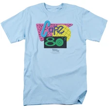 Back To The Future Ii Cafe 80S Mens T Shirt Light Blue Officially Licensed