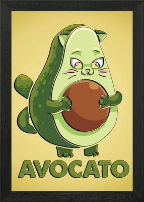 Avocato Katzenliebhaber Gerahmtes Wandbild Poster Leinwanddruck Bild