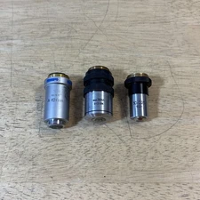 Lot of 2 Zeiss Jena Microscope Objective 10x/0.25 And 100x1.25 ausJena Eyepiece