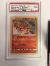 PSA 9 Shining Ho-Oh SM70 2017 Sole e Luna Stella Nera Promo Holo Carta Pokemon
