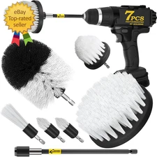 Holikme 7Pack Drill Brush Attachment Set-Car Interior Detailing Kit，Power Scrubb