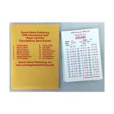 Sports Game Pub Boardgame APBA Golf 1998 International Player Card Set Bag NM