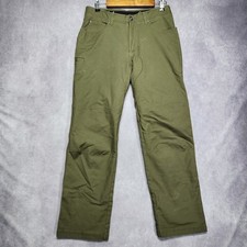 Cabela's Hombres Calce Clásico Forrado de Vellón Refuerzo Tech Pantalones Verde 32x32 M25PT152