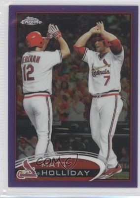 2012 Topps Chrome Retail Purple Refractor Matt Holliday #125 t1e